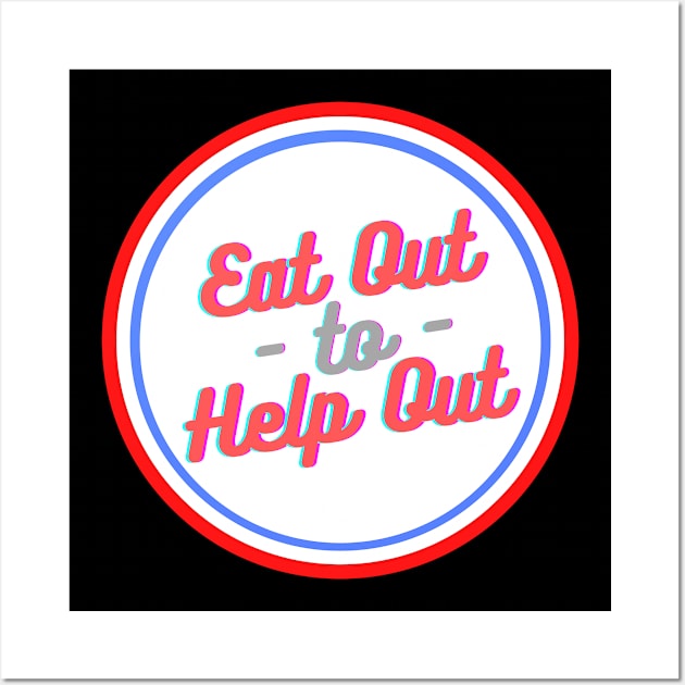 Eat Out To Help Out Retro Style Wall Art by kickstart